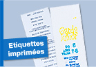 Etiquettes imprimes
